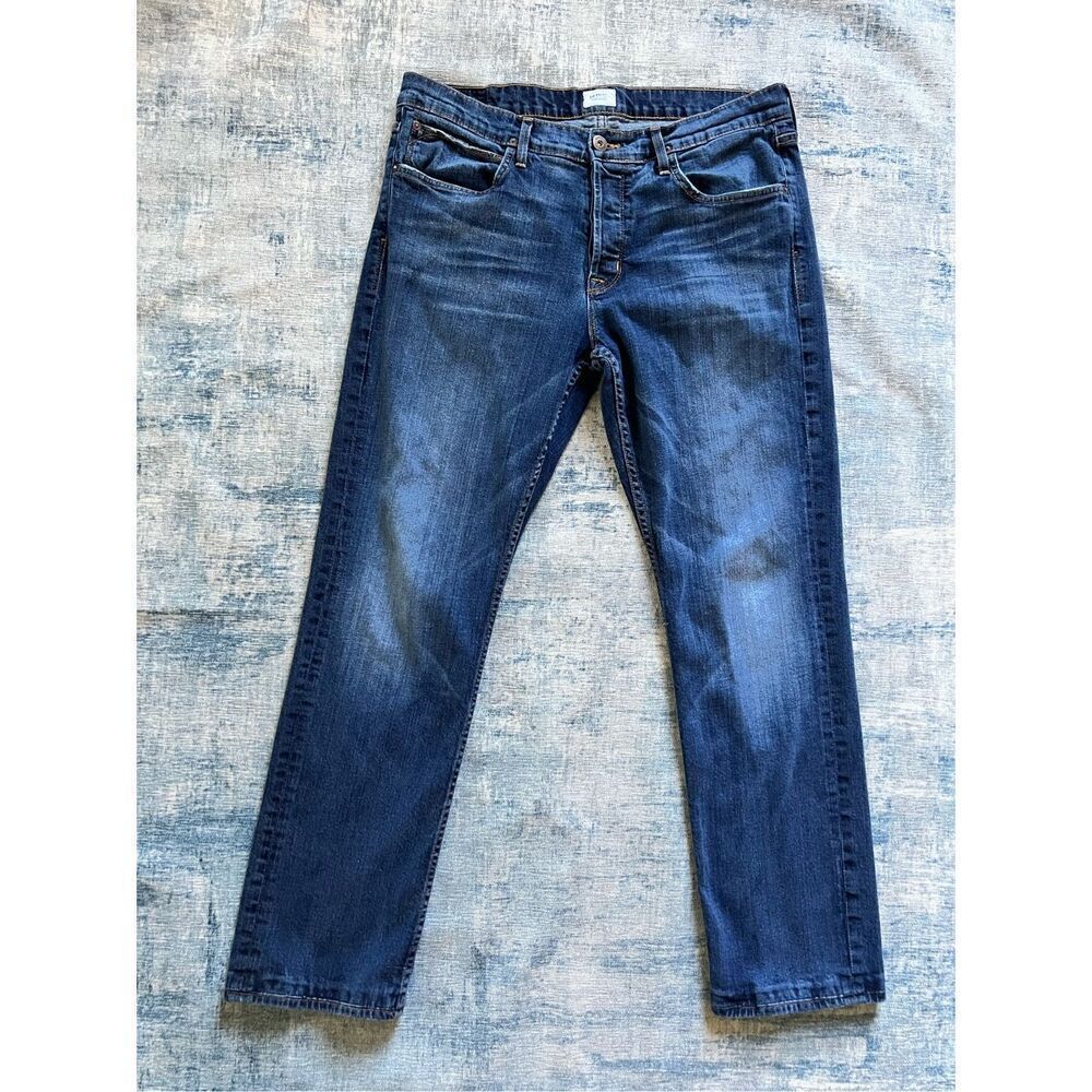 Hudson Byron Five Pocket Relaxed Fit Button Fly Straight Leg Jeans 38 x 32